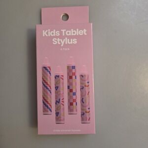 Kids Crayon‎ Style Universal Tablet Stylus - 4 Pack Pink. Brand New In Box.